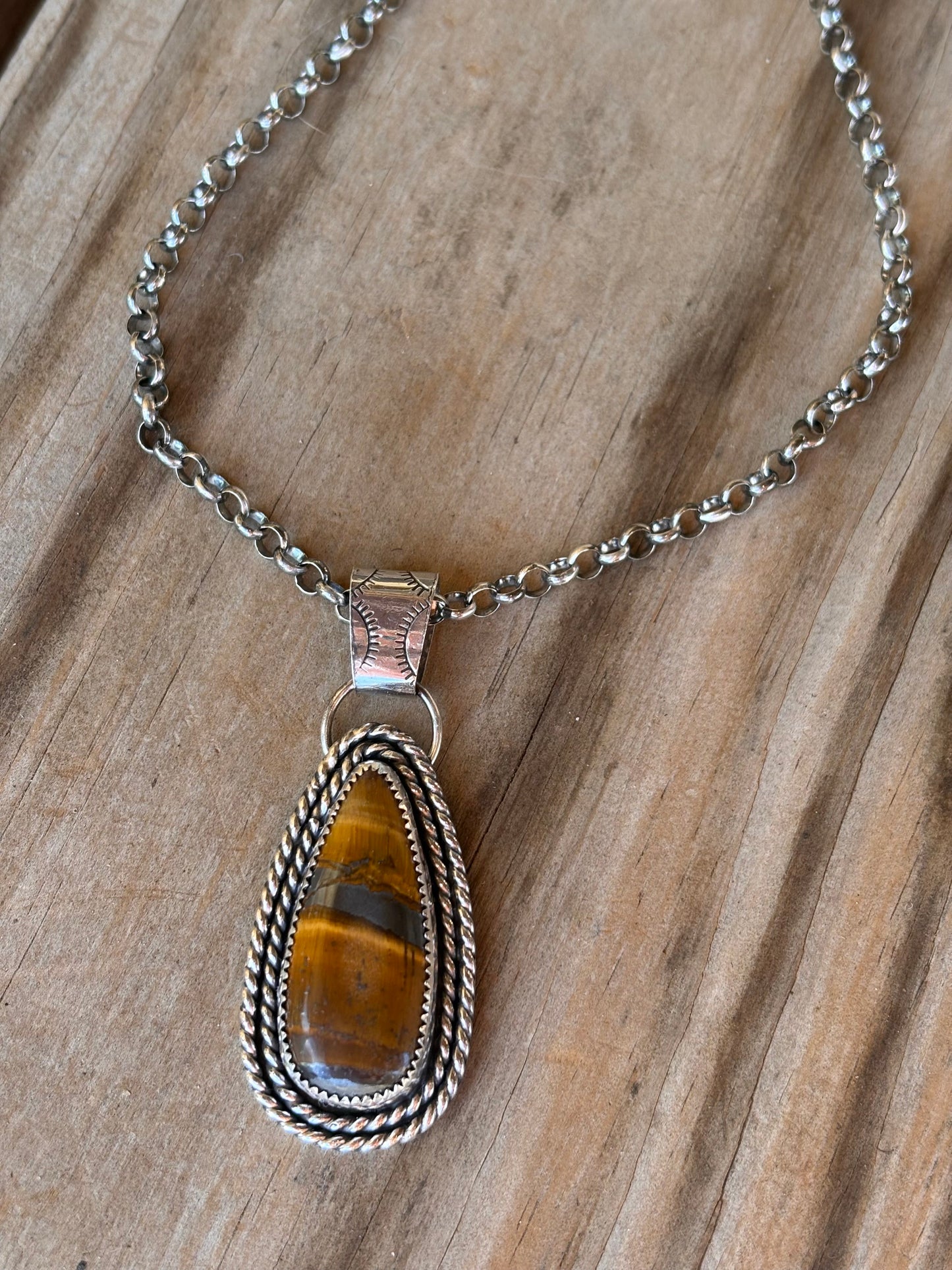 Custom Tiger eye necklace