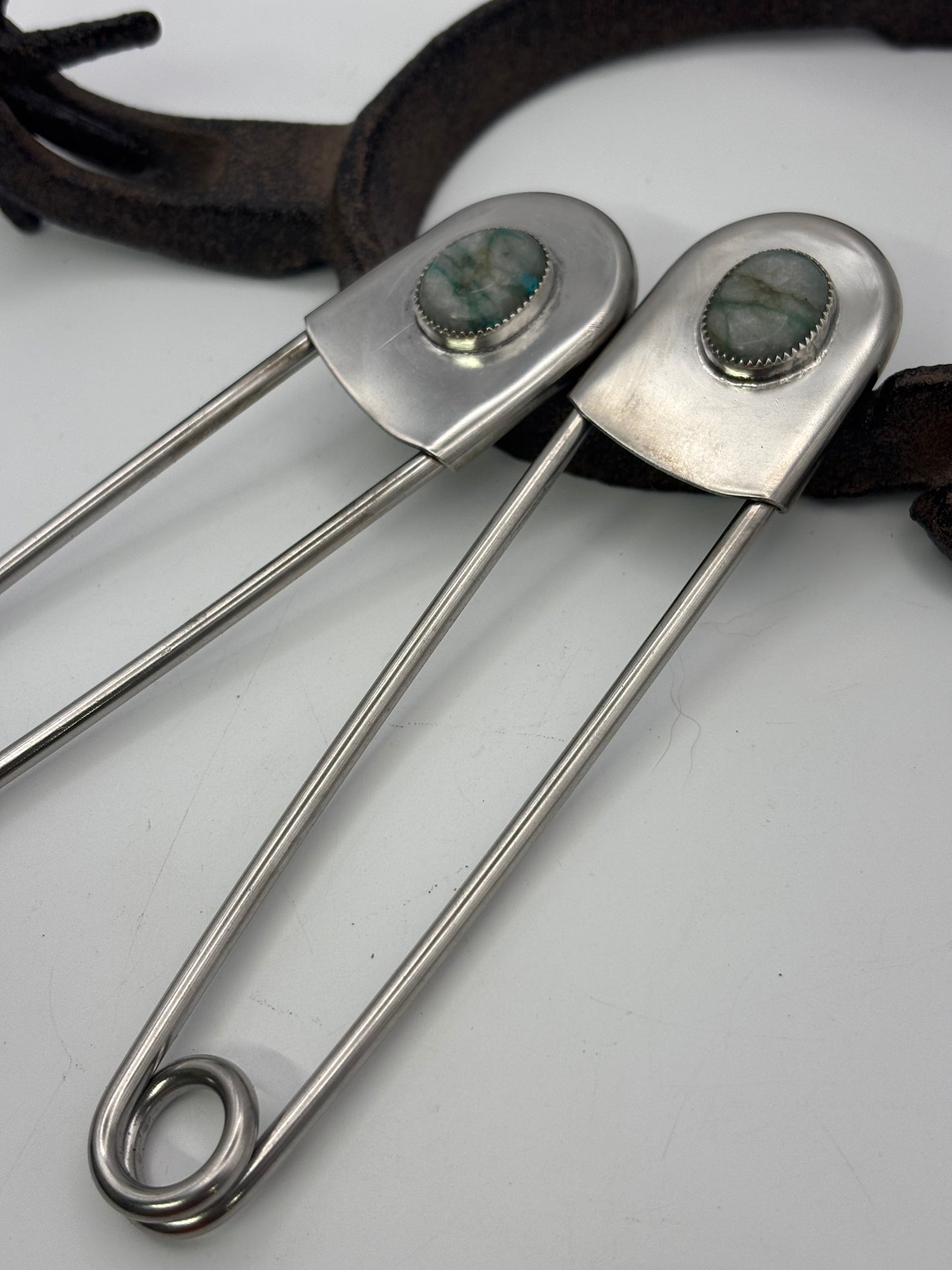Chrysocolla Saftey pins