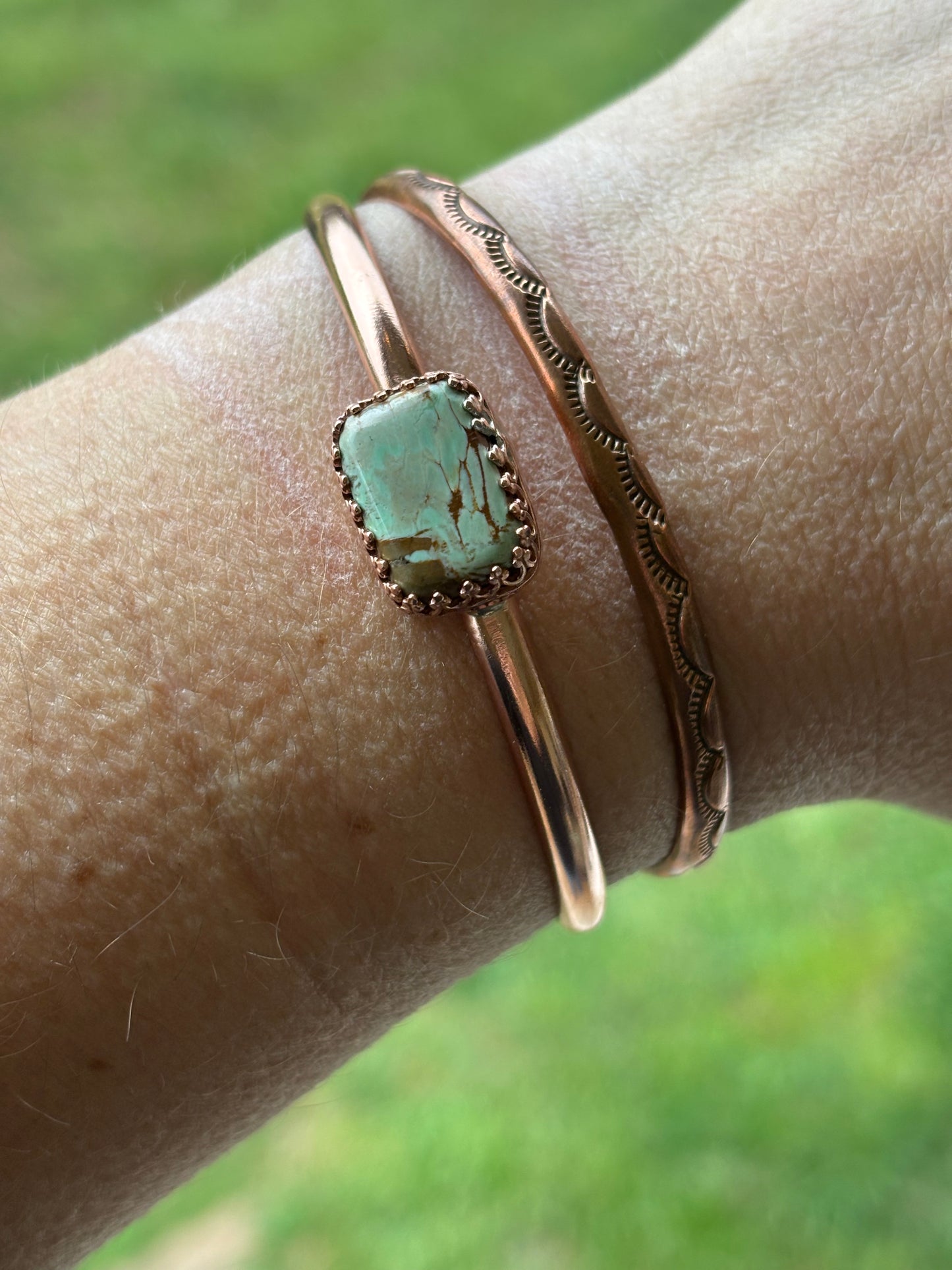 Single Stone Copper Cuff