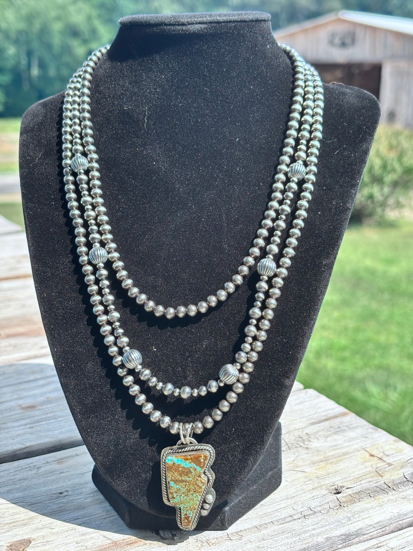 Sterling bead necklace