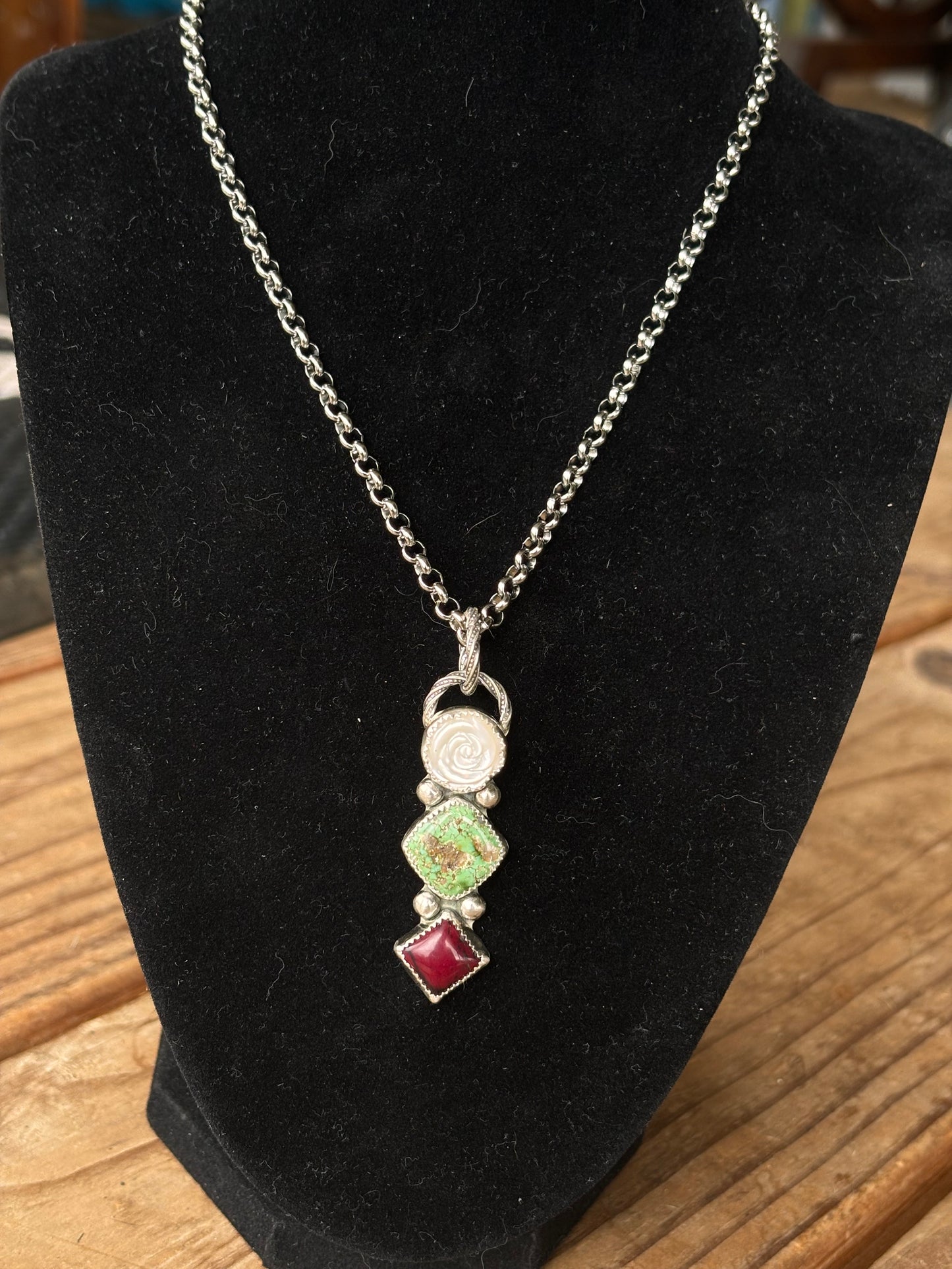 Three Stone Drop necklace