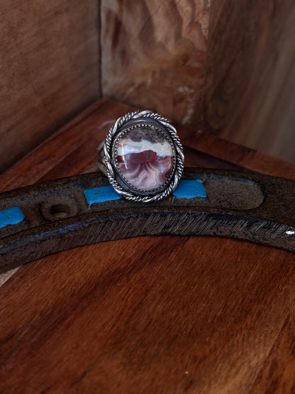 Crazy Lace Agate Ring sz 11