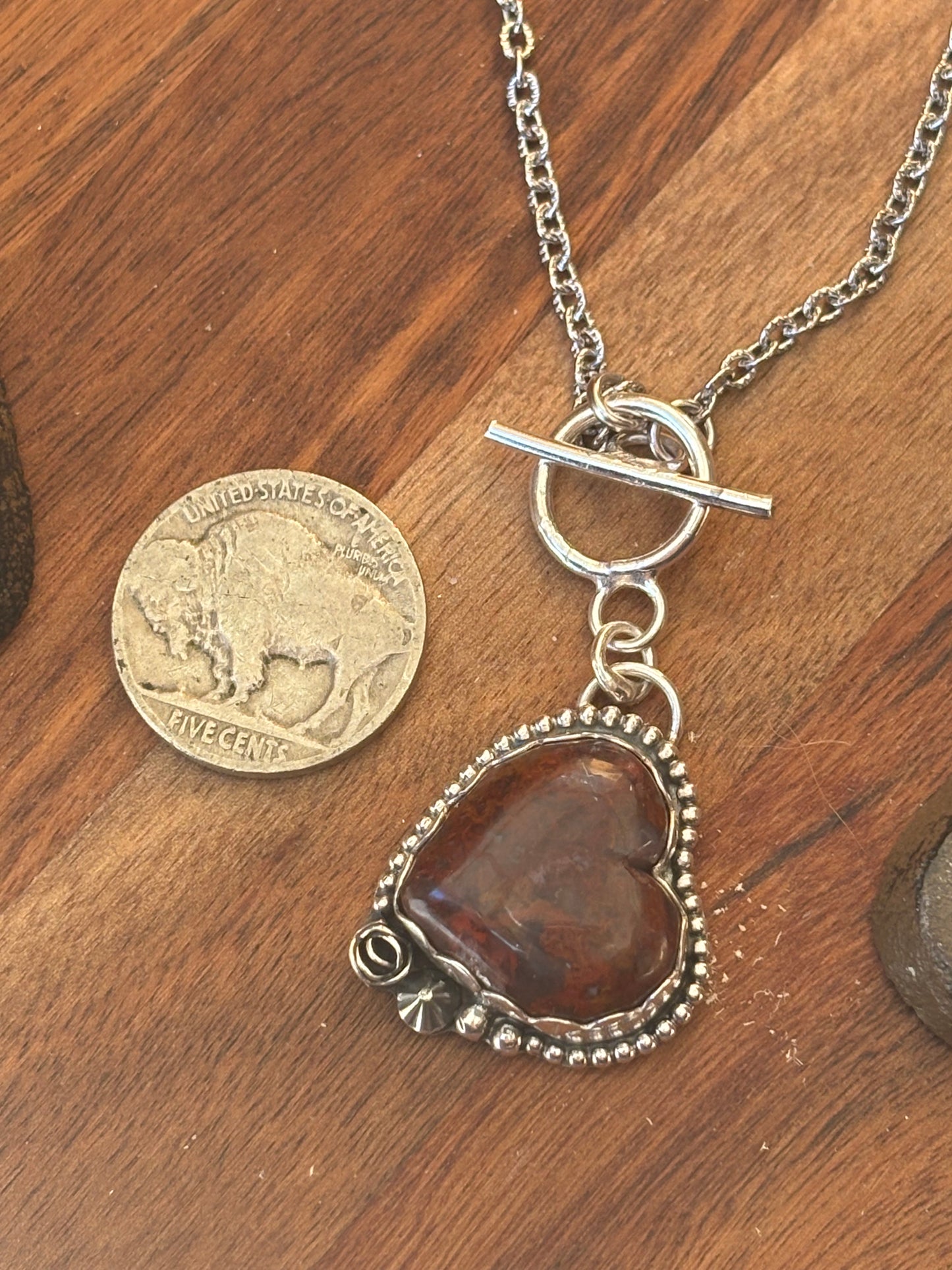 Bleeding Heart Toggle Necklace