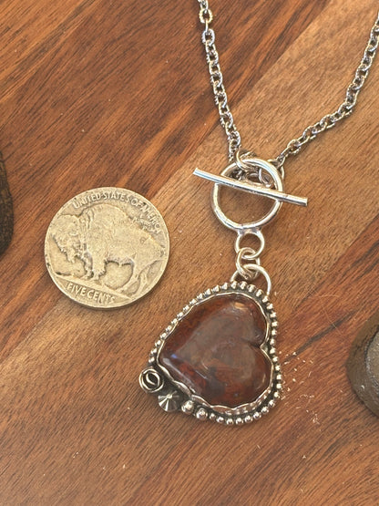 Bleeding Heart Toggle Necklace