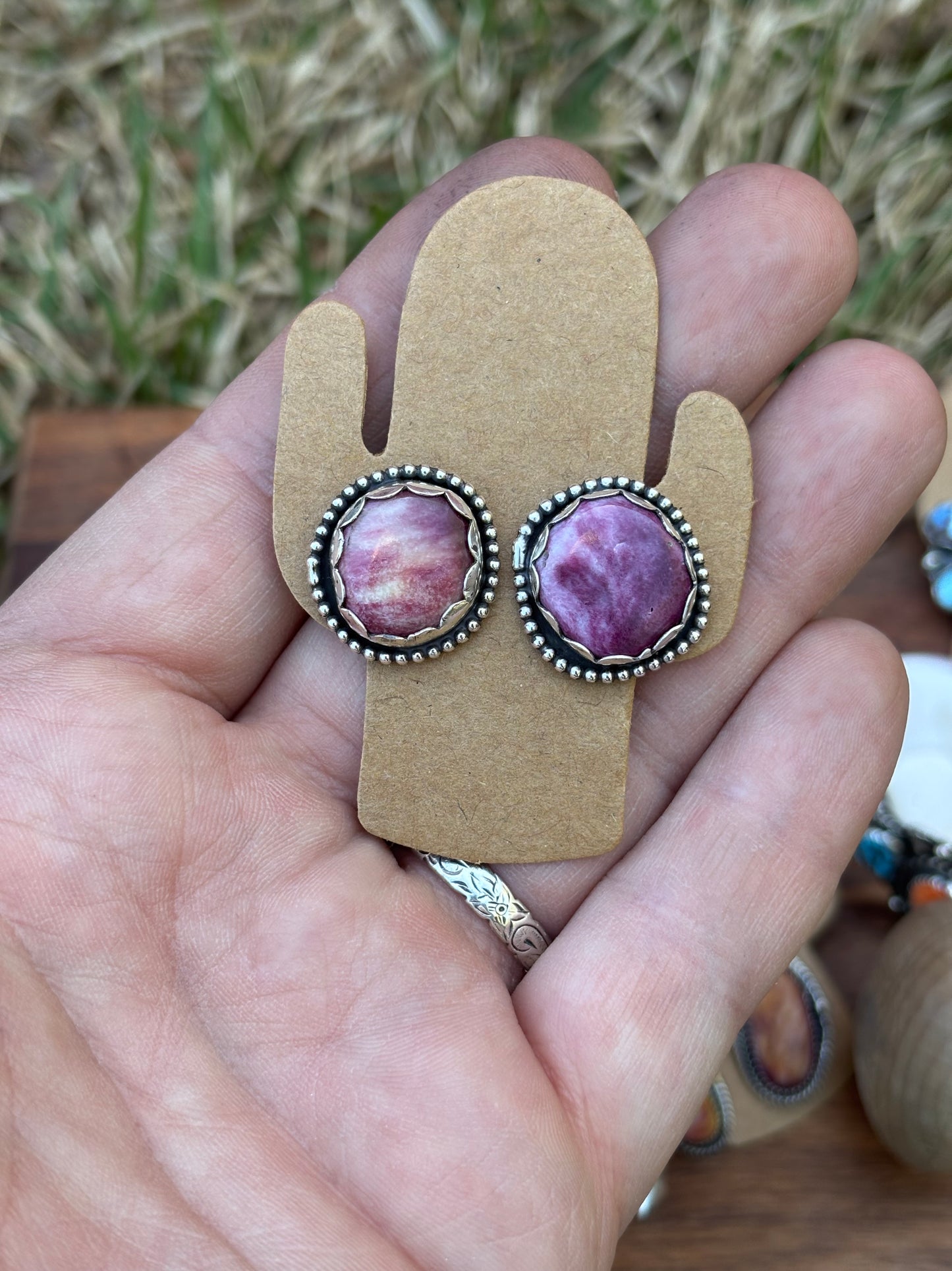 Purple spiny Studs