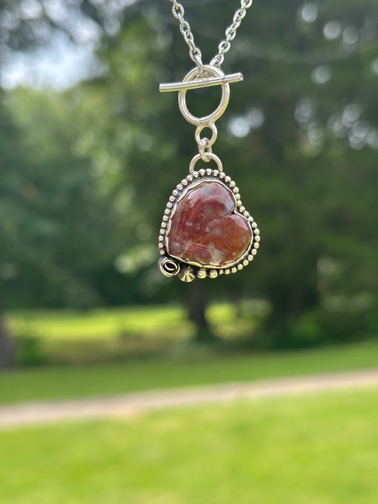 Bleeding Heart Toggle Necklace