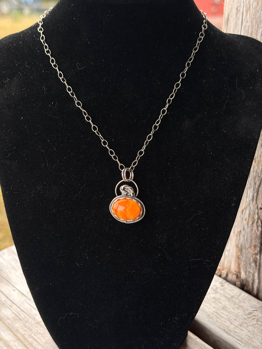 Sterling Pumpkin necklace