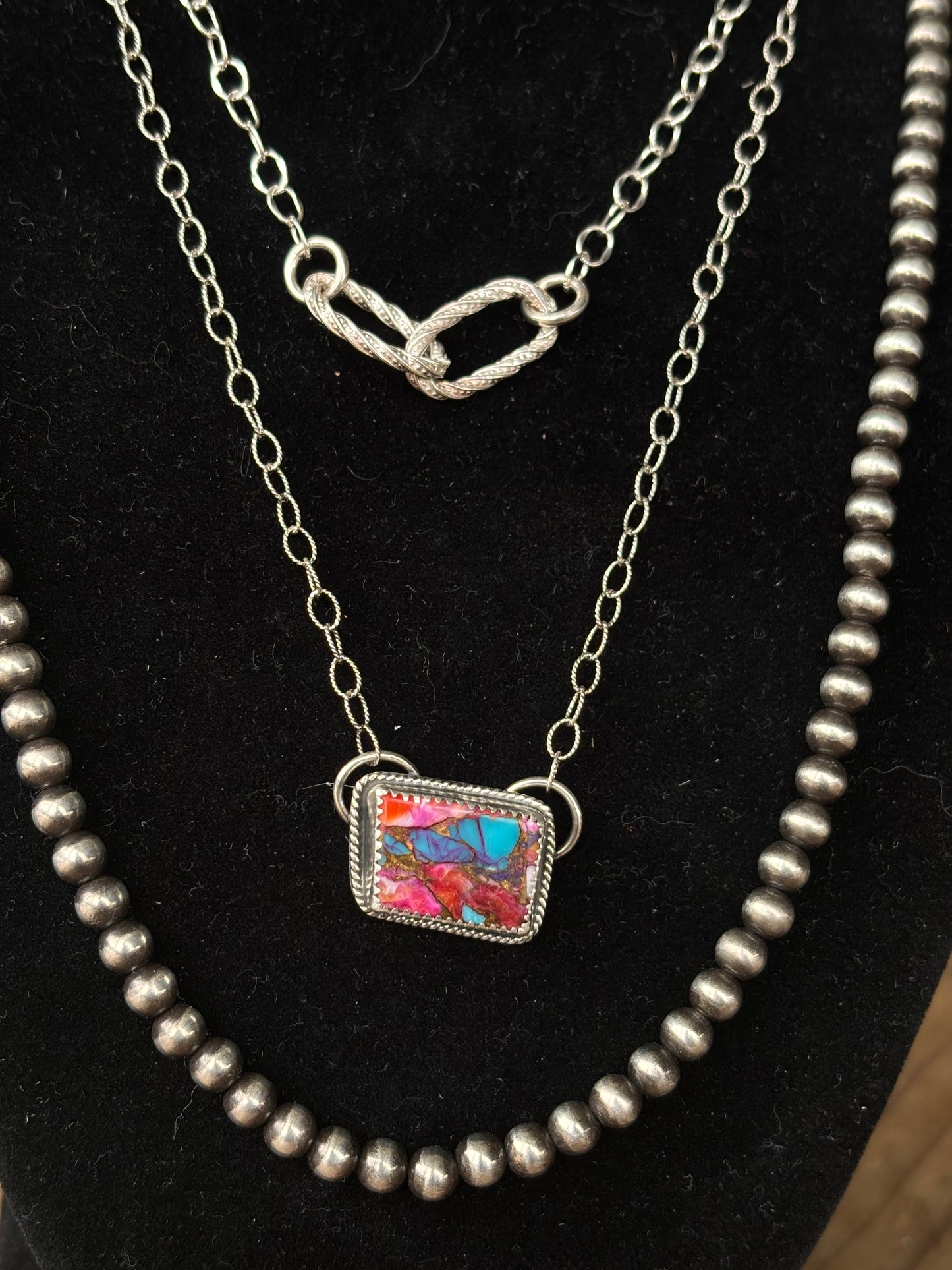 Pink Dhalia necklace