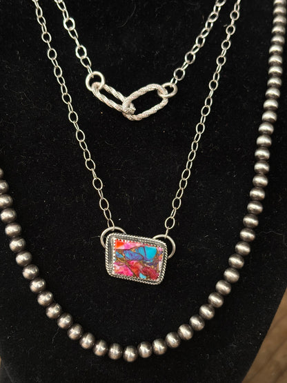 Pink Dhalia necklace