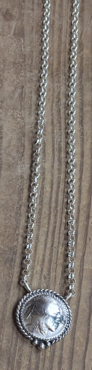 Buffalo nickel necklace