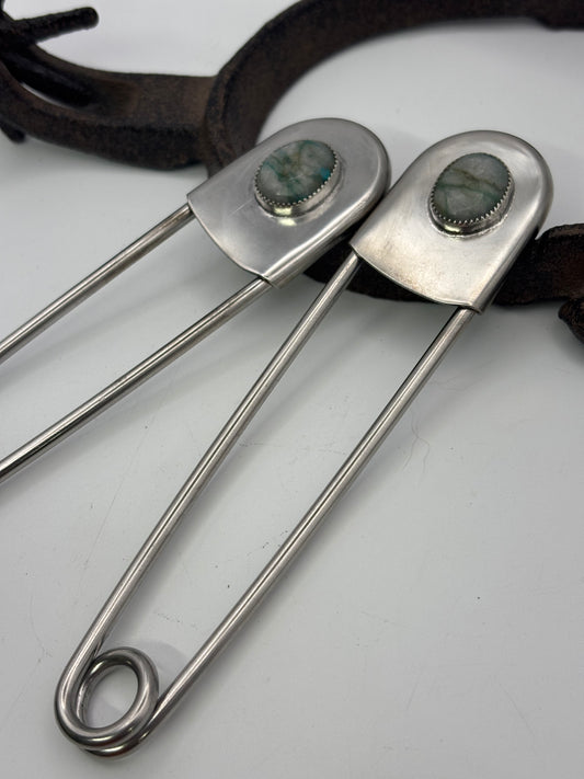 Chrysocolla Saftey pins