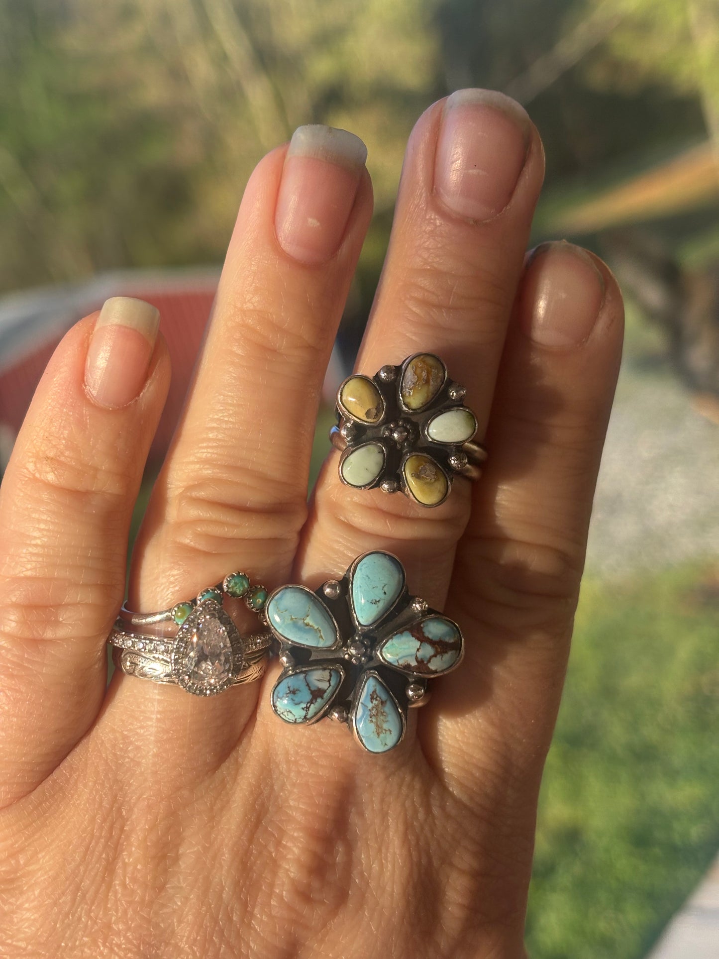 Adjustable Flower rings