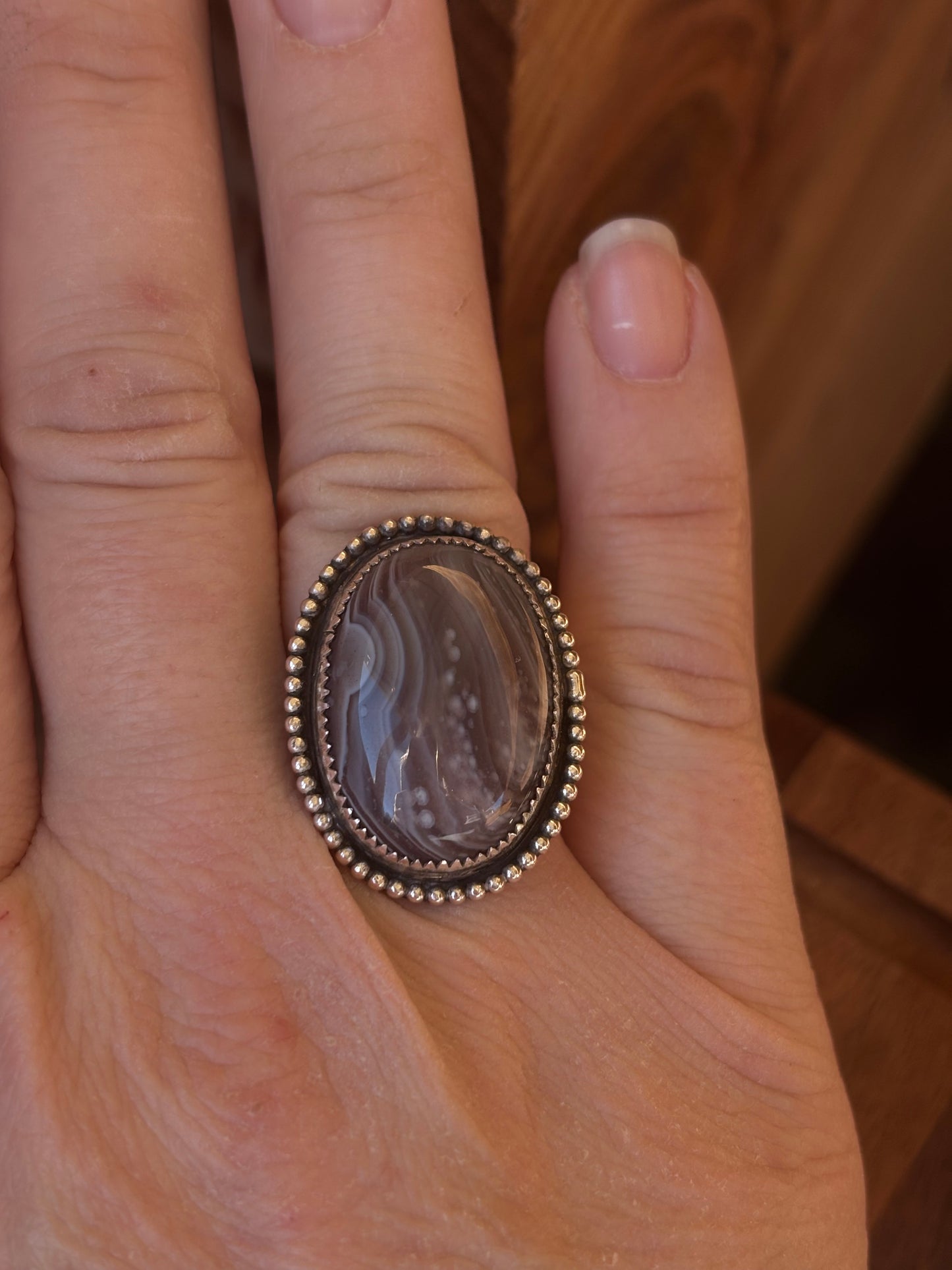 Agate Ring sz 8.75