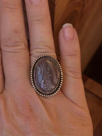 Agate Ring sz 8.75