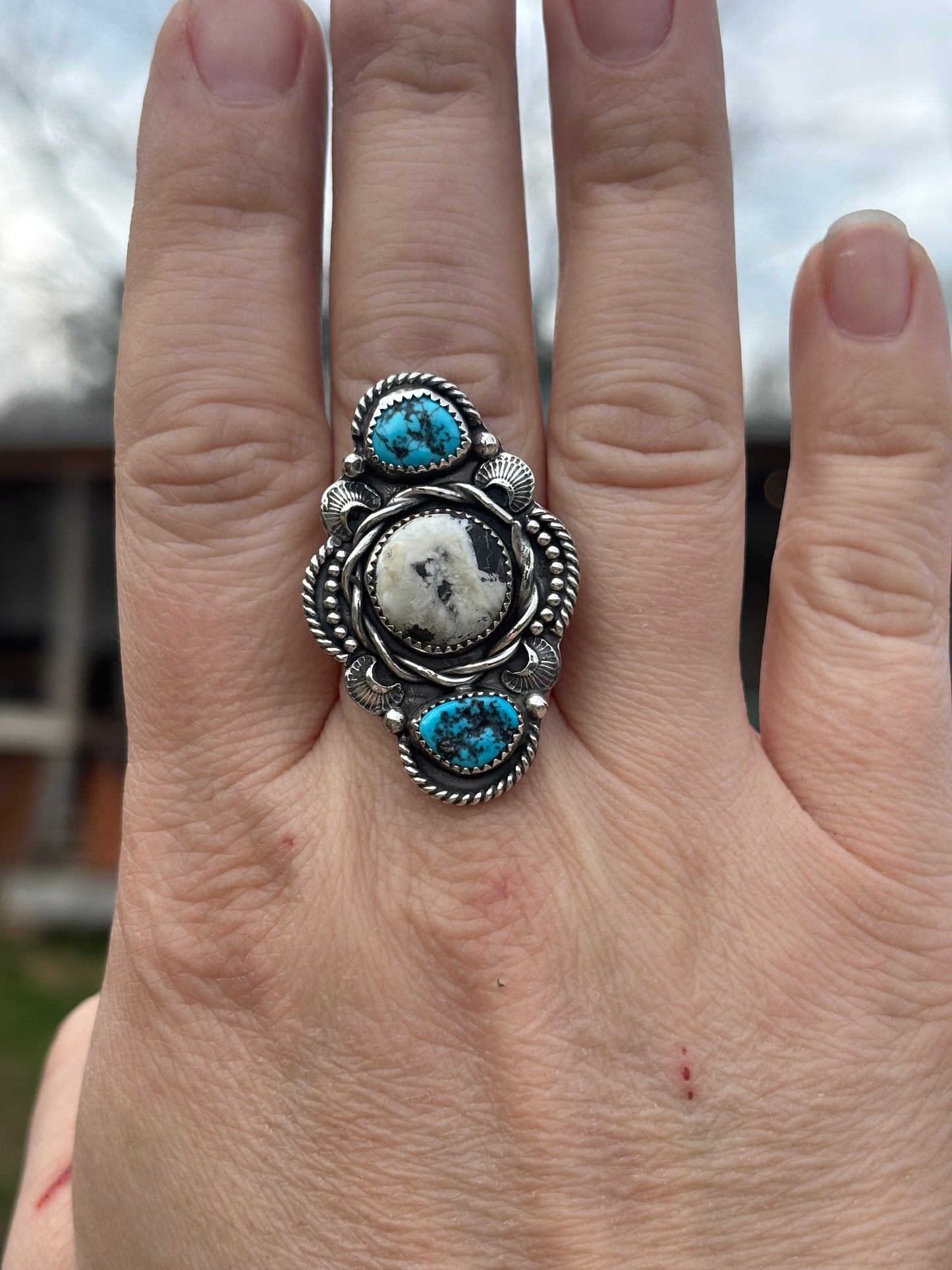 White Buffalo&Kingman adjustable ring