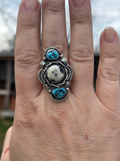 White Buffalo&Kingman adjustable ring