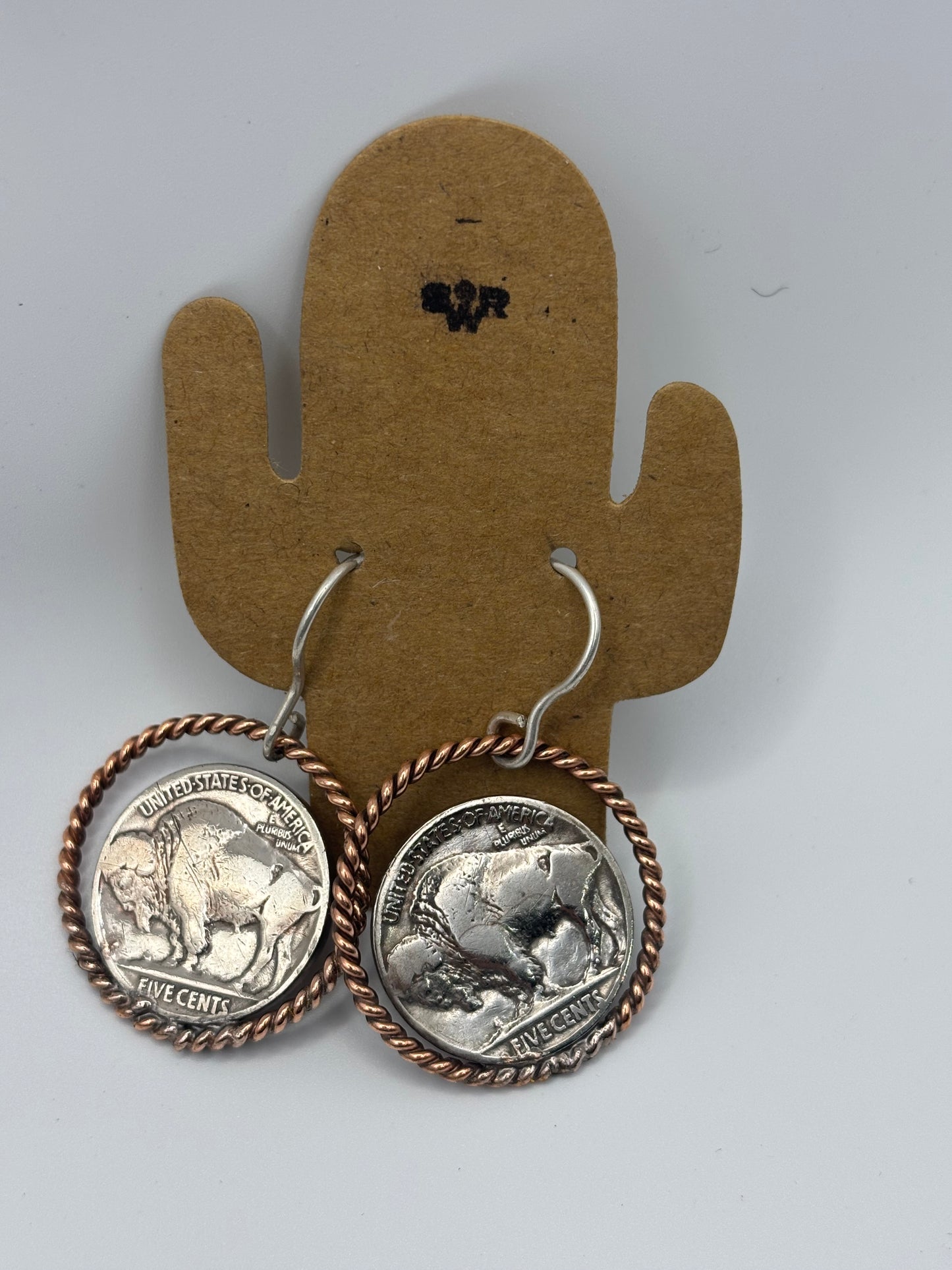 Buffalo nickel earrings