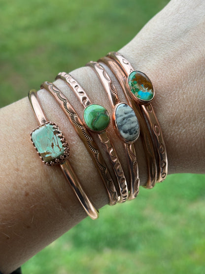 Single Stone Copper Cuff