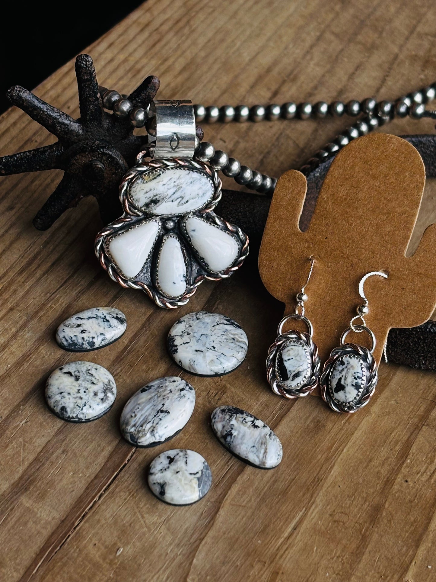 Custom white buffalo set