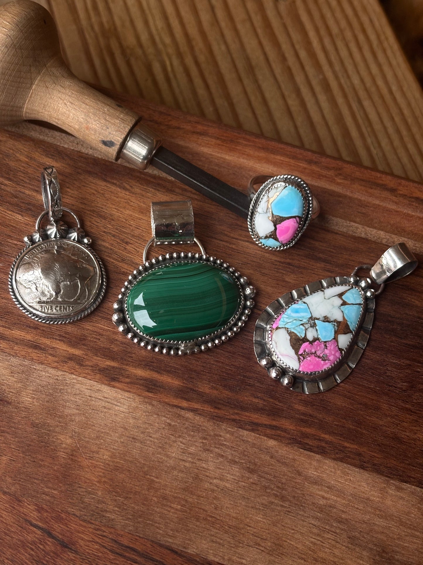 Buffalo coin pendant