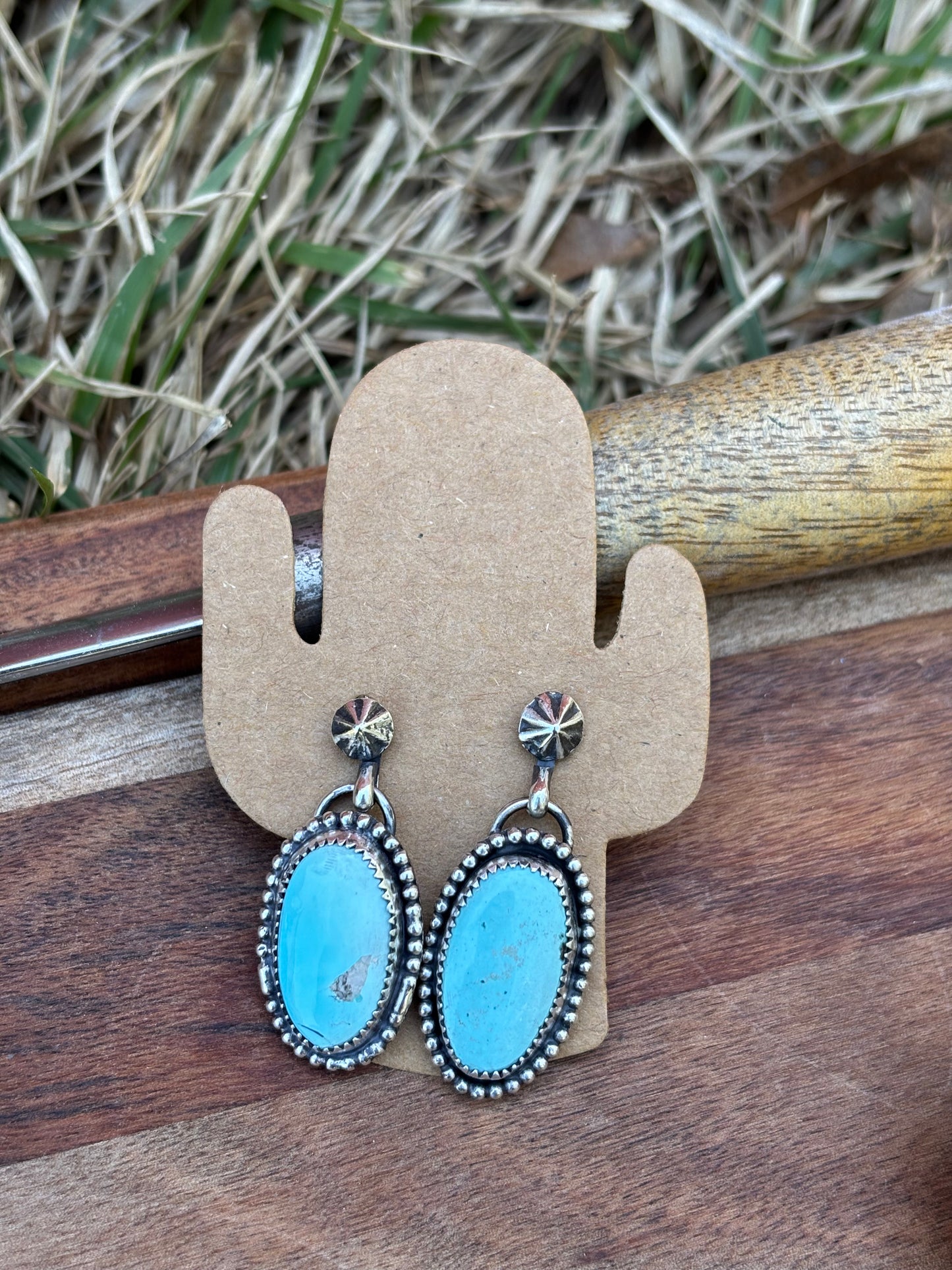 White Horse Studded Dangles