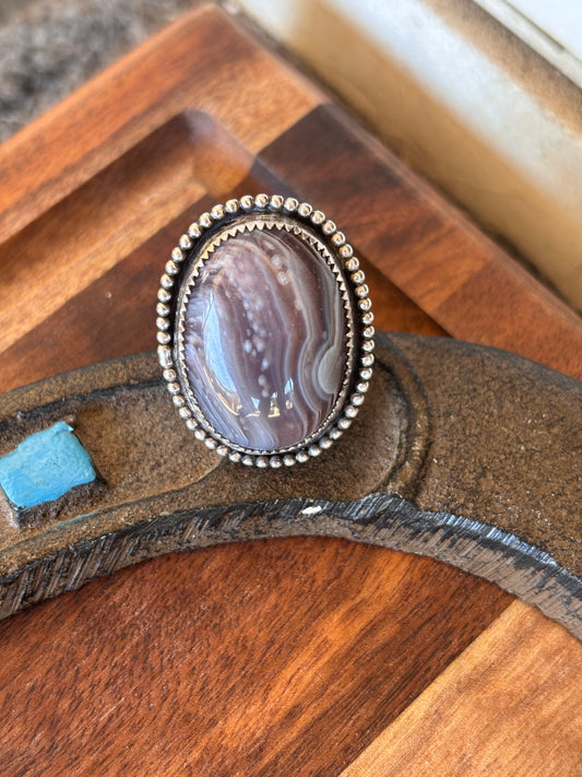 Agate Ring sz 8.75