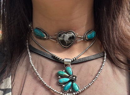 White Buffalo Heart choker