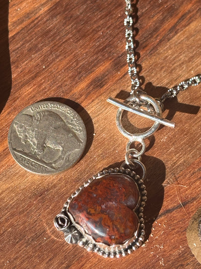 Bleeding Heart Toggle Necklace