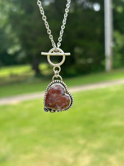 Bleeding Heart Toggle Necklace