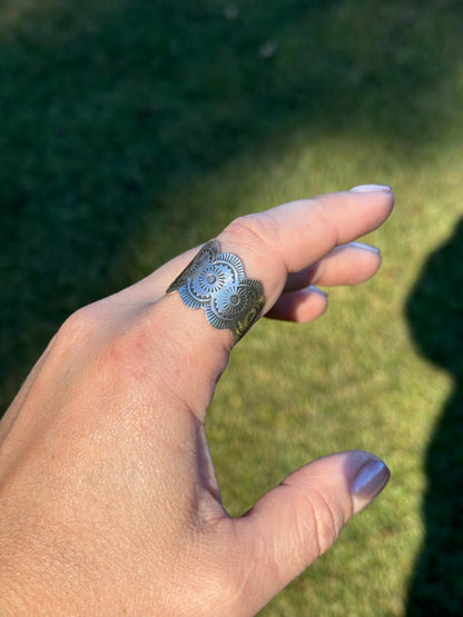 Hand milled Silver Ring