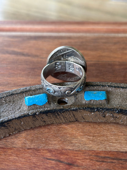 Native coin ring sz 7.5