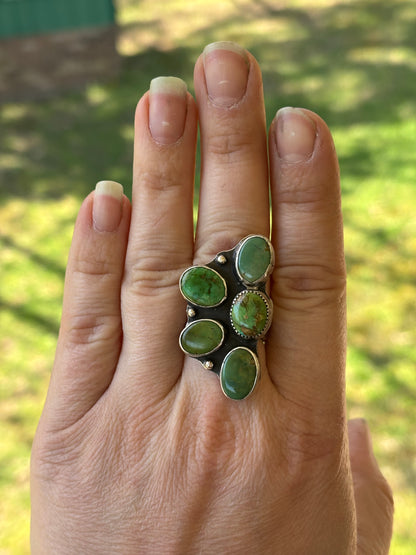 Half cluster adjustable ring