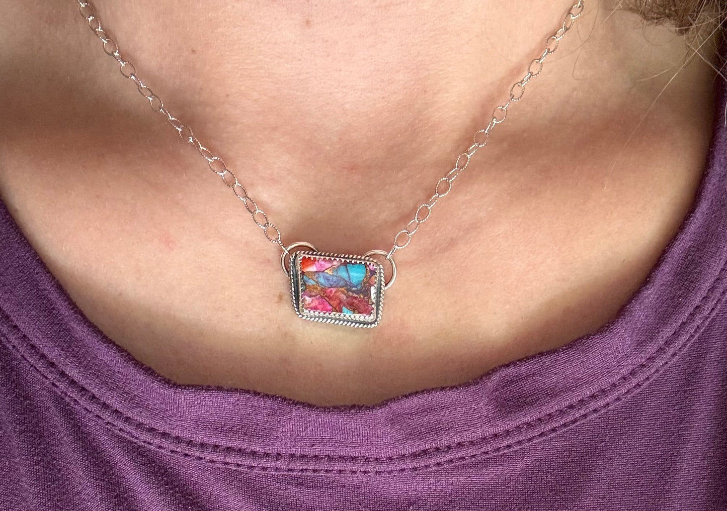 Pink Dhalia necklace