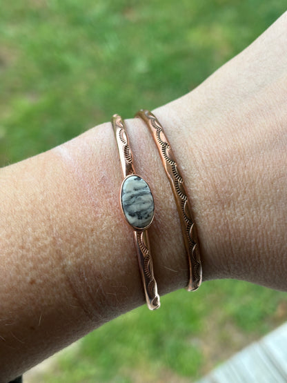 Single Stone Copper Cuff