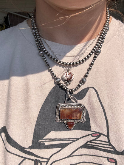Plume Agate Pendant