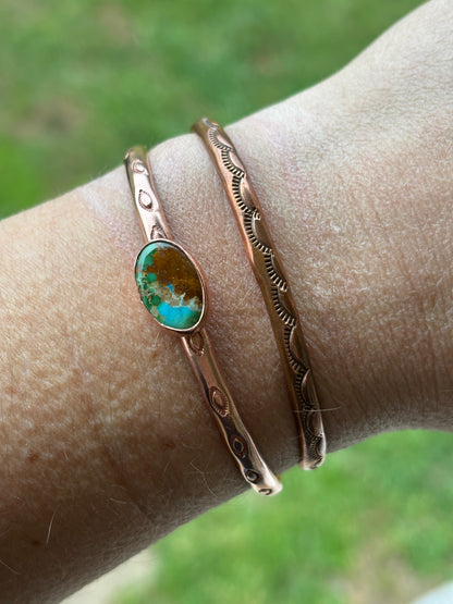 Single Stone Copper Cuff
