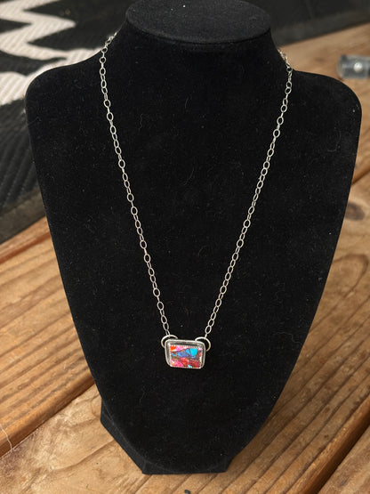 Pink Dhalia necklace