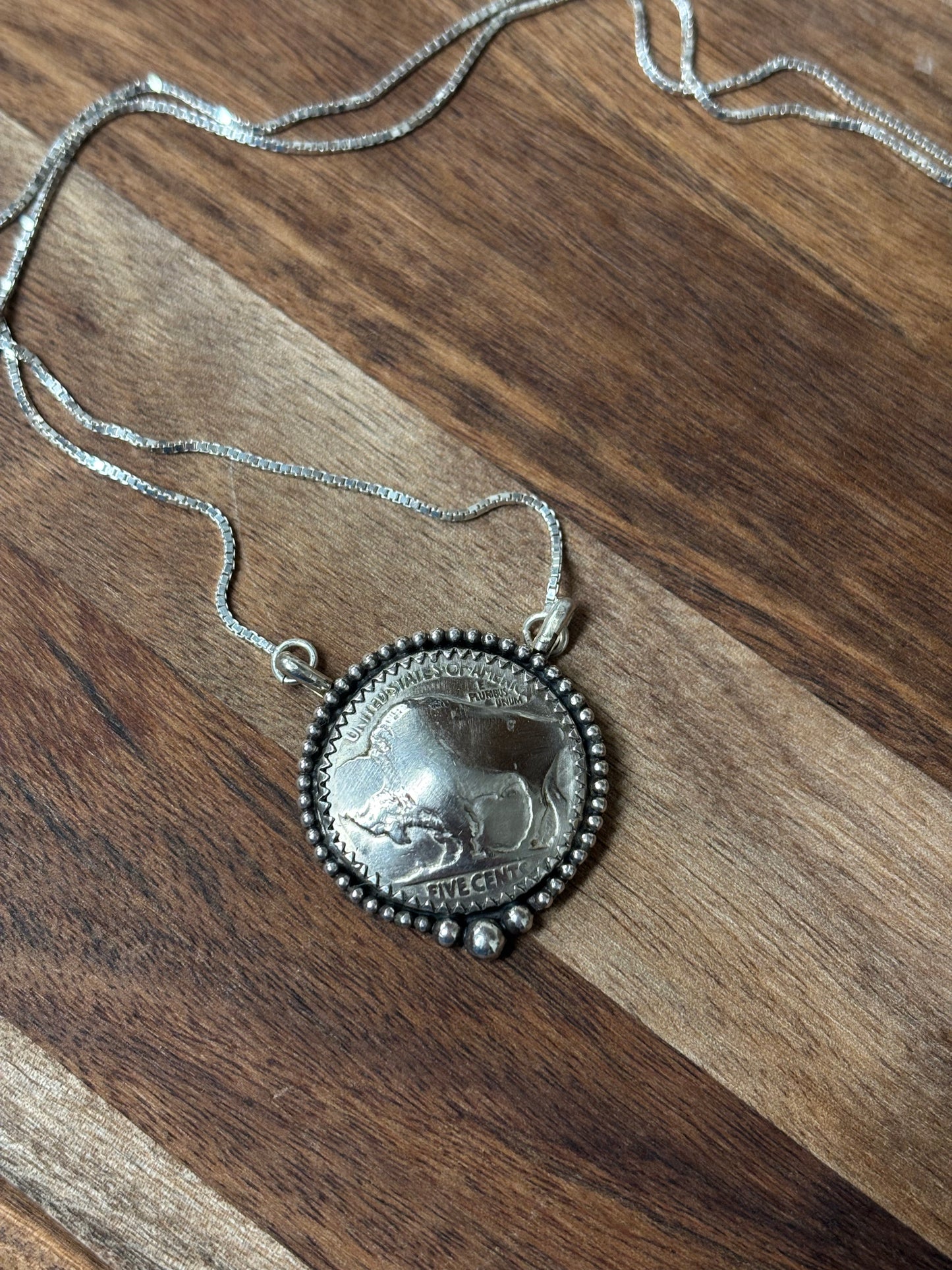 Buffalo nickel necklace