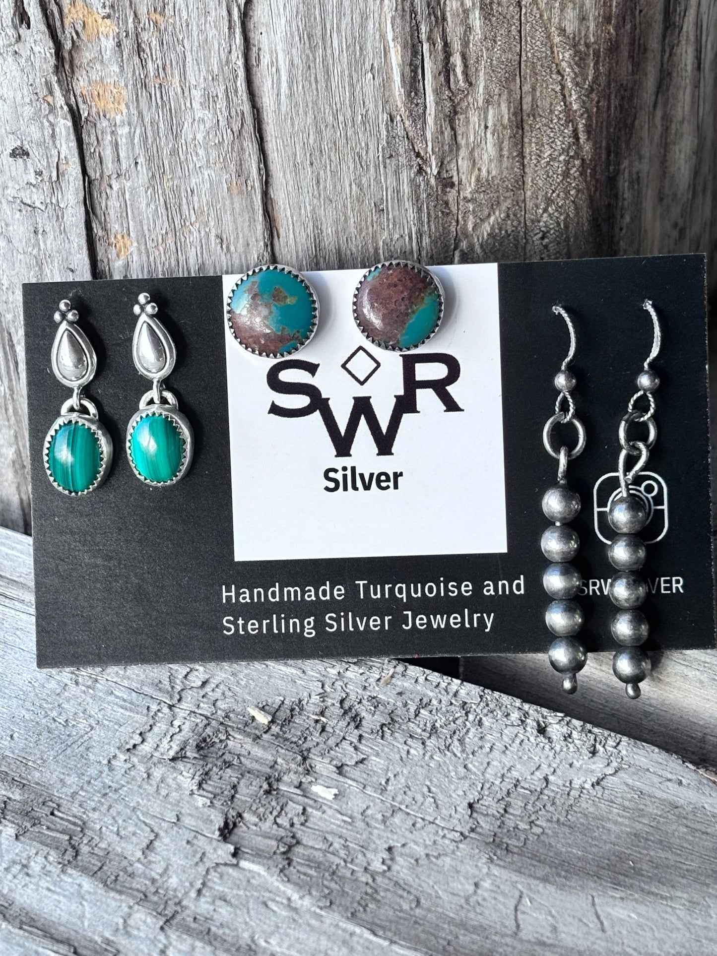 Sterling beaded dangles