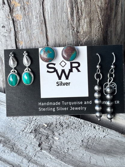 Sterling beaded dangles