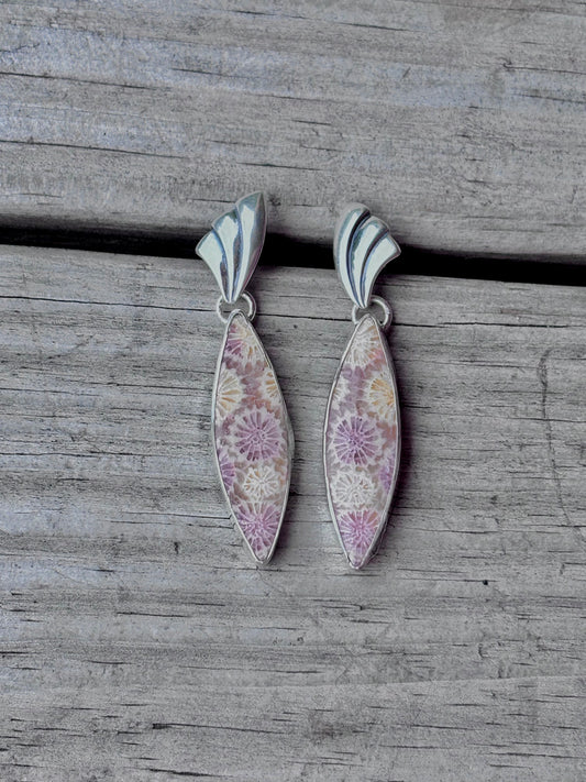 The Pink Coral Dangles