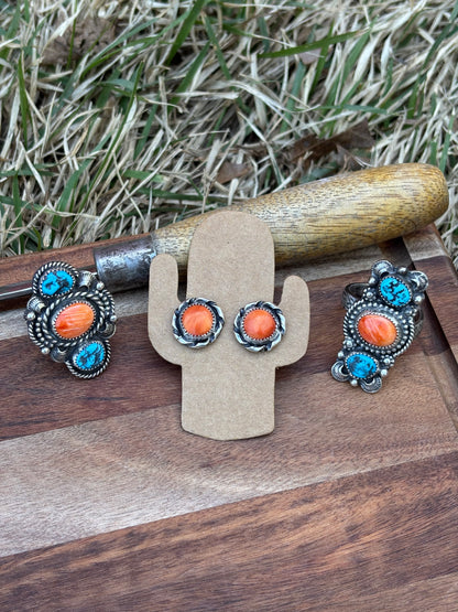 Orange spiny studs