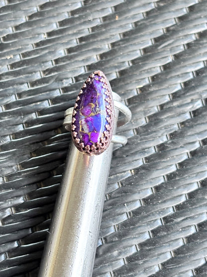 Purple copper adjustable ring