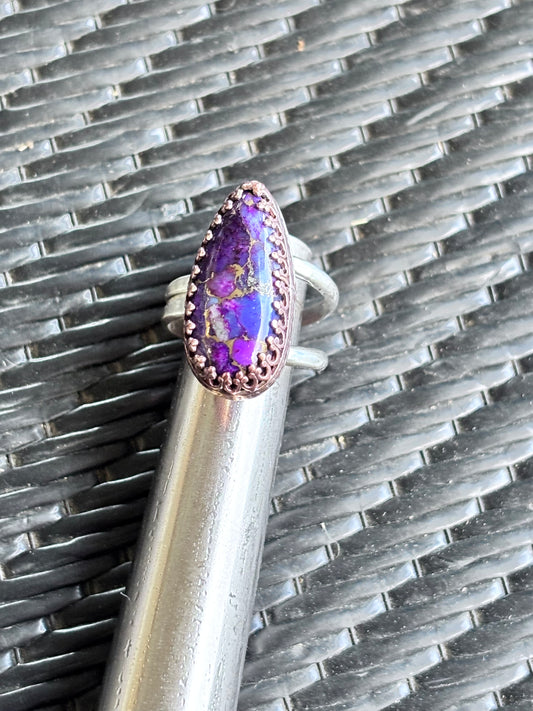 Purple copper adjustable ring