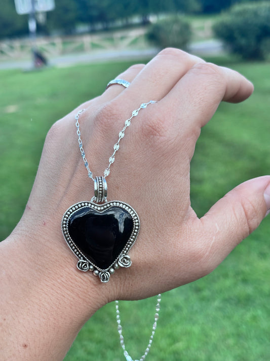 Black Onyx Heart