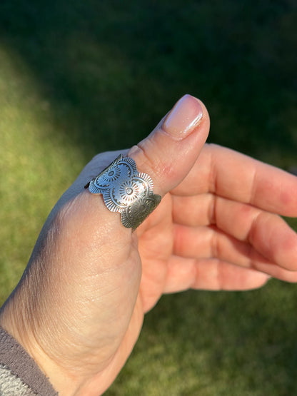 Hand milled Silver Ring