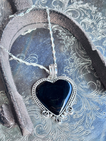 Black Onyx Heart