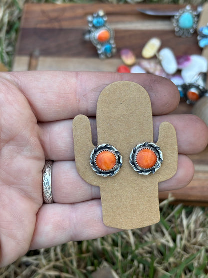 Orange spiny studs