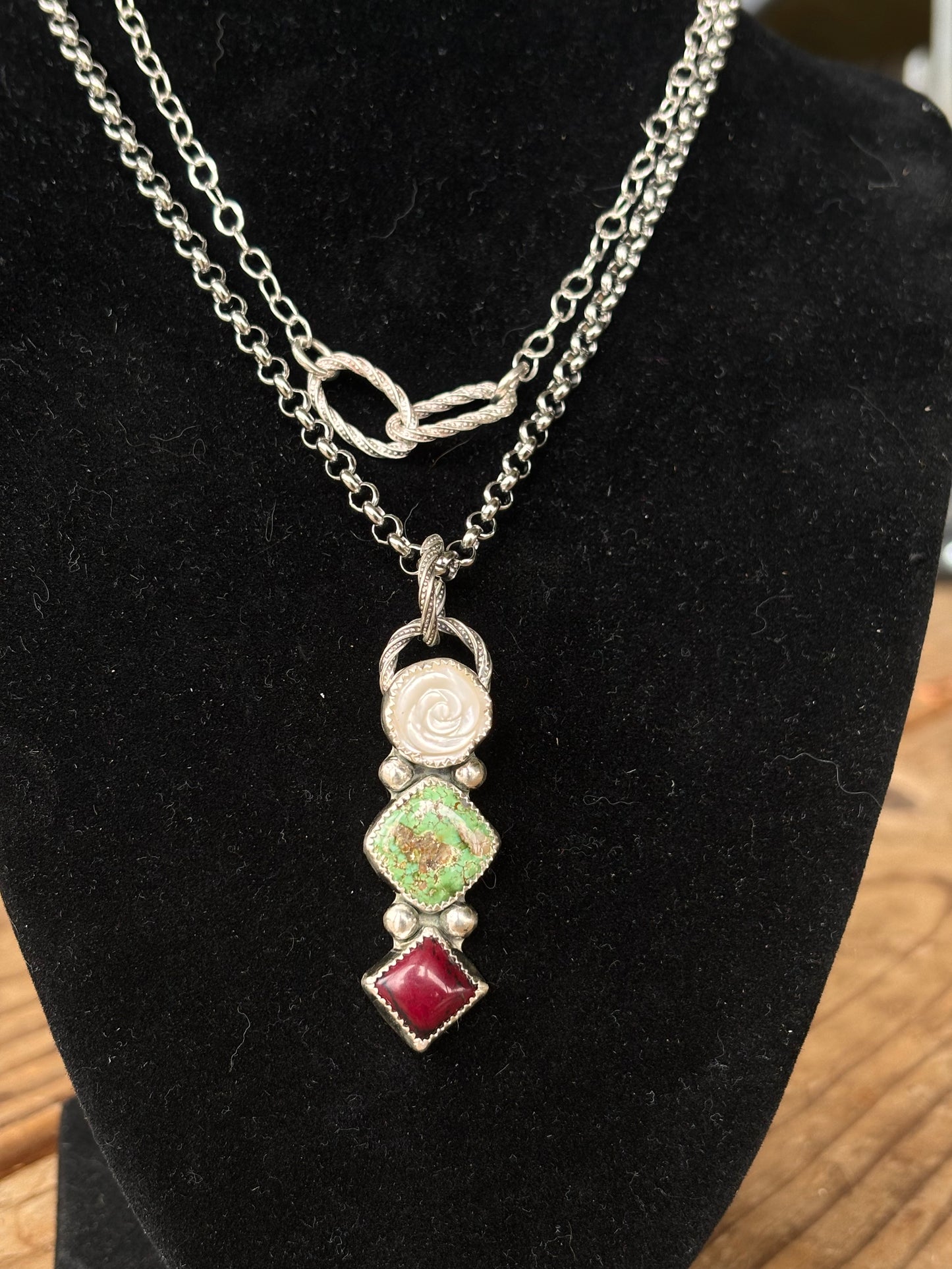 Three Stone Drop necklace