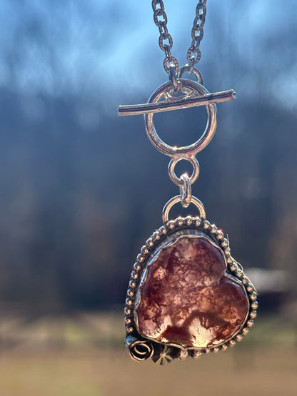 Bleeding Heart Toggle Necklace